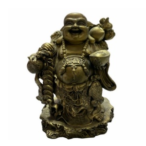 Buddha mare din rasina cu pepite si monede 23,5 cm,Model TT14