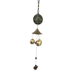 Clopot de vant cu ELEFANT si 3 clopotei (fi 2.5), cod CV6, dimensiuni: aprox. 45 cm