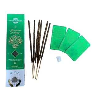 Betisoare parfumate Affirmations of Purity-Sacred Elements Ritual Kit cu LAPIS LAZULI
