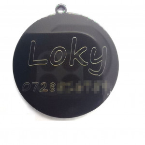 Medalion metal personalizat catei, pisici 2.5 cm - Img 2