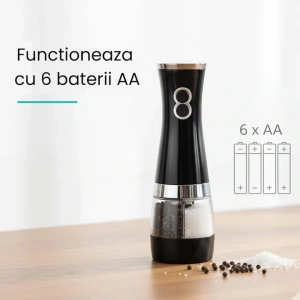 Rasnita Electrica Sare si Piper Brio 2in1, Reglaj Granulatie, Actionare Automata, Compartiment Transparent - Img 2
