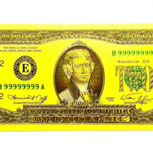 Bancnote feng shui 1,2,5,10,20,50,100,1000000 usd , polimer auriu metalic calitativ , amulete feng shui abundenta in marimea celor originale - Img 5