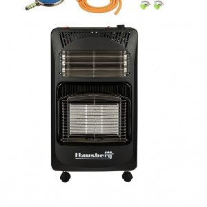 Soba gaz GPL (butelie) + electric Hausberg HB1022 , 4.2 kW, aprindere electrica, arzator ceramic, 3 trepte - Img 1