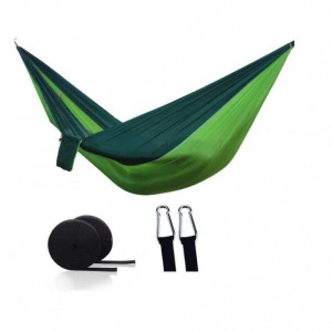 Hamac Country Side GOBI , ultra portabil, din material parasuta, 100% nailon , impermeabil, max 110kg, 136x275cm, verde