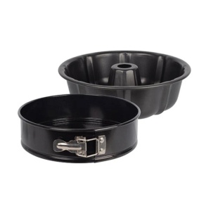 Set de 2 vase de copt, 1 tava detasabila cu un diametru de 24 cm si un vas Charlotte cu un diametru de 25,5 cm, acoperire antiaderenta, culoare neagra - Img 2