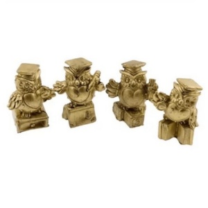 Statueta Feng Shui din rasina set cele 4 Bufnite intelepte, 6,2cm,Z8