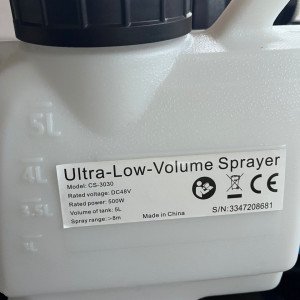 ULV Generator GOBI CS-3030 Pulverizator, nebulizator portabil reîncărcabil 48v 500w, 5L - Img 3