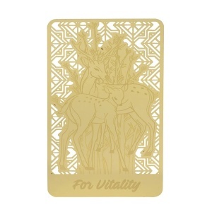 Card Portofel Auriu cu Cerb Vindecător 2026 GOBI® feng shui