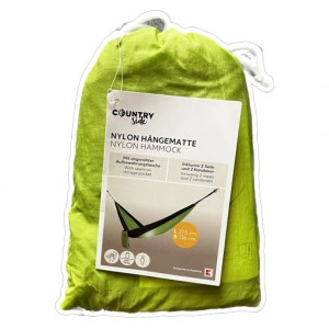 Hamac Country Side GOBI , ultra portabil, din material parasuta, 100% nailon , impermeabil, max 110kg, 136x275cm, verde - Img 3
