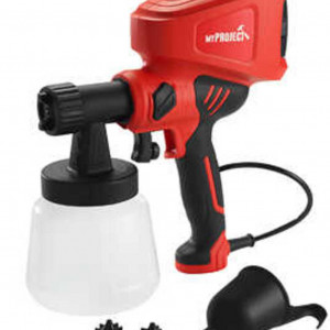 Pistol de vopsit electric My Project 400 W, rezervor 900 ml, debit reglabil 0–700 ml/min, 3 moduri de pulverizare - Img 2
