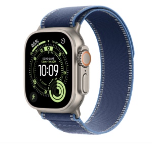 Apple Watch Ultra 3 GPS + Cellular 49mm Natural Titanium Case with Blue/Bright Blue Trail Loop - M/L - Img 2