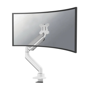 Brat monitor pentru ecrane curbate Neomounts DS70PLUS-450WH1; pentru display-uri cu diagonale 17"-49", sistem de prindere VESA 75x75~100x100, greutate maxima suportata 18kg, full motion, tilt +45°, swivel 90°, rotate 180°, distanta fata de perete