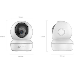 Camera supraveghere video WIFI Pan & Tilt Ezviz CS-H6C-R101-1G2WF; Senzor: F2.4 @ 1/3" Progressive Scan CMOS; Rezolutie: 1080p, 1920 × 1080; Lentila: 4 mm, viewing angle: 85° (Diagonal), 75° (Horizontal), 45° (Vertical); IR 30M; Digital WDR; Compresie - Img 2