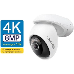 Camera Wi-Fi Outdoor TP Link, senzor 1/27" Progressive Scan CMOS Starlight Sensor, Focal Length: 4 mm ± 5%, Aperture: F1.6 ± 5%, night vision 850 nm IR LED, rezolutie maxima 4K 8MP (3840 × 2160 px), frame rate 25 fps, zoom digital 18x - Img 2