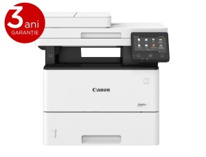 Canon MF553DW, Multifunctional laser mono dimensiune A4, viteza printare 43 ppm, Print,Copy,Scan,Fax, Duplex, rezolutie: 1200 x 1200 dpi, FPO: 5.7 sec, Procesor 800Mhz x 2, Memorie RAM 1GB, Limbaje de printare: UFRII, PCL 5e2, PCL6, Adobe® PostScript3,