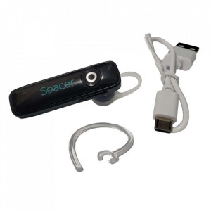 CASCA Spacer wireless, pt. smartphone, monocasca, microfon pe casca, alb - Img 2