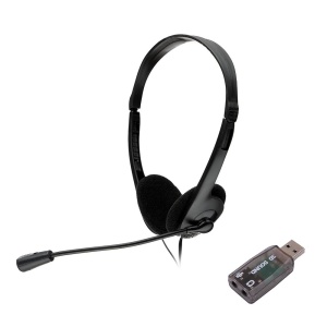 Casti Head-band SPACER SPK-223-USB, Wired, Negru