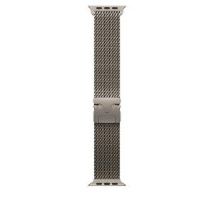 Curea pentru Apple Watch 49mm Natural Titanium Milanese Loop - Large