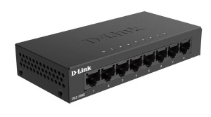 D-Link Switch DGS-108GL, 8 porturi Gigabit, Capacity 16Gbps, desktop, faramanagement, metal, negru, fara ventilator, D-link Green Technology. - Img 2