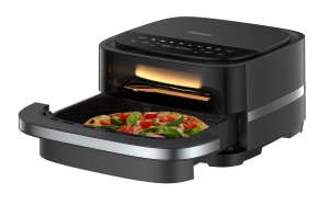 FRITEUZĂ CU AER CALD ȘI CUPTOR PIZZA 2 ÎN 1 HEINNER Pizza EasyFry HPAF-B4DC22BK - Img 4