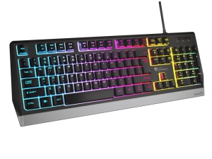 GENESIS Rhod 300 RGB. Keyboard form factor: Full-size (100%). Keyboard style: Straight. Connectivity technology: Wired, Device interface: USB, Keyboard key switch: Membrane, Keyboard layout: QWERTY, Keyboard number of keys: 104. Backlight type: RGB LED.