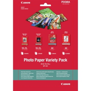 Hartie foto Canon VP-101S Variety Pack, dimensiune 10x15cm, greutate 200g/m2, 20 coli, 5 High gloss, 5 semi gloss, 5 matte, 5 glossy. - Img 3
