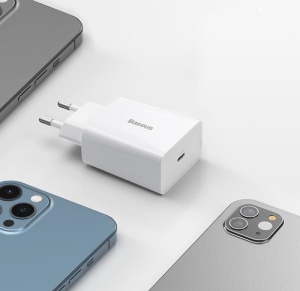 Incarcator retea Baseus Speed Mini, Quick Charge 20W, 1 x USB Type-C 5V/3.0A, alb - Img 7