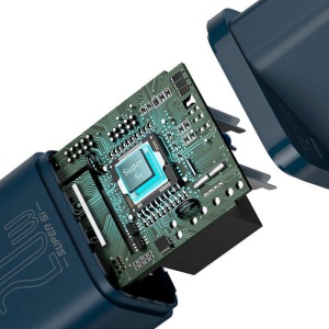 Incarcator retea Baseus Super Si, Quick Charge 20W, 1 x USB Type-C 5V/3A, albastru - Img 2