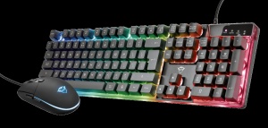 Kit Wired tastatura si mouse Trust GXT 838 Azor, taste numerice, negru