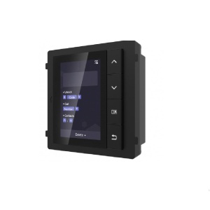Modul de afisare pentru videointerfon modular Hikvision DS-KD-DIS; ecran LCD 3.5 inch, rezolutie 320x480P; 4 butoane de operare; memorie pentru 500 de contacte; apelare din lista de contacte; deschidere usa cu Pin cu ajutorul modului de tastatura( nu - Img 2