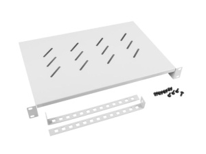 Poliță fixă 19" 1U / 483x300 mm, max. 25 kg, gri