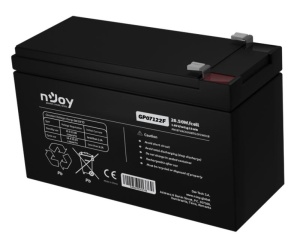 Acumulator nJoy GP07122F 12V 23.51W/cell Battery Model GP07122F Voltage 12V Power (1,65V/cell@15 min) 23.51W/cell Type VRLA - maintanance free Designed Floating Life 3~5 years Nominal Operating Temp. Range 25o C ± 3o C Terminal F2 terminal -Faston Tab - Img 8