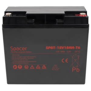 Acumulator UPS SPACER 12V/18Ah, negru - Img 2