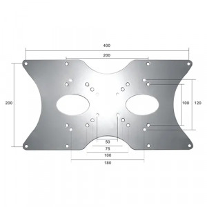 Adaptor VESA Neomounts by Newstar FPMA-VESA400, 400x200mm, suporta pana la 35kg, argintiu