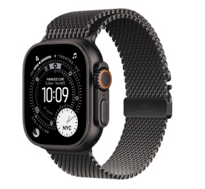 Apple Watch Ultra 3 GPS + Cellular 49mm Black Titanium Case with Black Titanium Milanese Loop - Medium - Img 2
