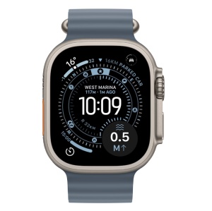 Apple Watch Ultra 3 GPS + Cellular 49mm Natural Titanium Case with Anchor Blue Ocean Band