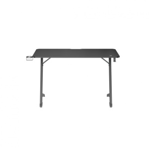 BIROU GAMING SERIOUX RAZOR Material: MDF și melamină, plastic, oțel Dimensiuni 1200x600x750mm Dimensiuni blat (LxlxA) 1200x600x15mm Greutate suportata 75kg Iluminare ambientală LED cu gradient multicolor Culoare: Negru și negru mat, negru și roșu mat - Img 2
