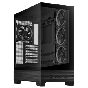 Carcasa ASUS A31 PLUS Mid Tower ARGB NEGRU, Tempered Glass, Sloturi Expansiune 7, Drive Bays: 2x3.5"/2.5", Ventilatoare Suportate: 7 (spate: 1x120mm sau 1x140mm, sus: 3x120mm sau 2x140mm, lateral: 3x120mm), Ventilatoare Incluse: 4 (spate: 1x120mm,