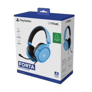 Casti Trust GXT 498B Forta pentru PS5, frecventa raspuns 20 Hz, 20.000 Hz, senzitivitate 90 dB, impendanta 32 Ohm, albastru - Img 5