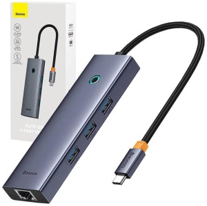 Docking station Baseus UltraJoy 4 in 1, USB Type-C, Gri, 2 ani Garantie - Img 3