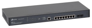 "JetStream™ 8-Port 2.5GBase-T and 2-Port 10GE SFP+ L2+ Managed Switch with 8-Port PoE+ PORT: 8× 2.5G PoE+ Ports, 2× 10G SFP+ Slots, RJ45/Micro-USB Console Port SPEC: 802.3at/af, 240 W PoE Power, 1U 19-inch Rack-mountable Steel Case FEATURE: Integration