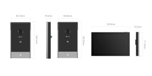 KIT VIDEOINTERFON SMART HOME 2MP Monitor color 7" touch Smart RFID Unlock Supports Dual-Band Wi-Fi 6 (2.4 / 5 GHz) Two-Way Talk Supports MicroSD Card (Up to 512 GB)