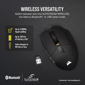 Mouse Gaming Corsair SCIMITAR ELITE WIRELESS MMO Optical cu fir, negru - Img 12