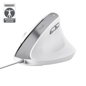 Mouse Trust Bayo II, 2400 DPI, Alb