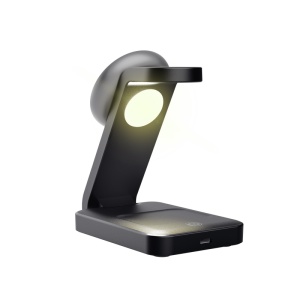 Stand de incarcare 3-in-1 Trust Viro, putere intrare 20W, interfata USB- C, compatibil cu produsele din brandul Apple: iPhone (12 si modele mai noi), Airpods si Apple Watch, negru - Img 4