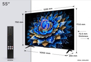 Televizor TCL QLED 55T69C, 138 cm, Smart Google TV, 4K Ultra HD, (Model 2025) - Img 2
