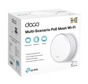TP-Link AX3000 whole home mesh Wi-Fi 6 System, Deco X50-POE(2-pack); Dual- Band, Standarde Wireless: IEEE 802.11ax/ac/n/a 5 GHz, IEEE 802.11ax/n/b/g 2.4 GHz ,viteza wireless: 5 GHz: 2402 Mbps, 2.4 GHz: 574 Mbps, 2 x antene interne, 2×2 MU-MIMO, Mod - Img 2