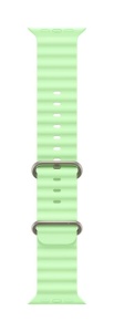 Apple Watch 49mm Neon Green Ocean Band - Natural Titanium Finish