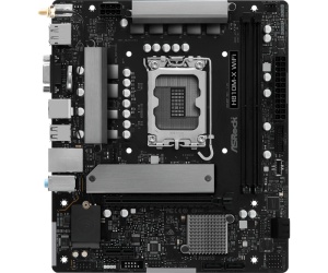Asrock H810M-X WiFi. Processor manufacturer: Intel, Processor socket: LGA 1851 (Socket V1), Compatible processor series: Intel Core Ultra (Series 2). Supported memory types: DDR5-SDRAM, Maximum internal memory: 128 GB, Memory slots type: DIMM. Supported