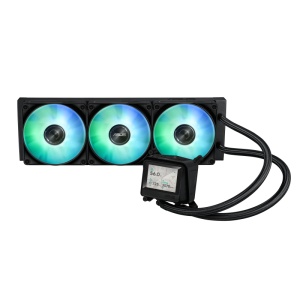 Cooler Procesor ASUS MAX GAMING LC 360 ARGB LCD, Lichid, 12 cm, 3 ventilatoare, aRGB